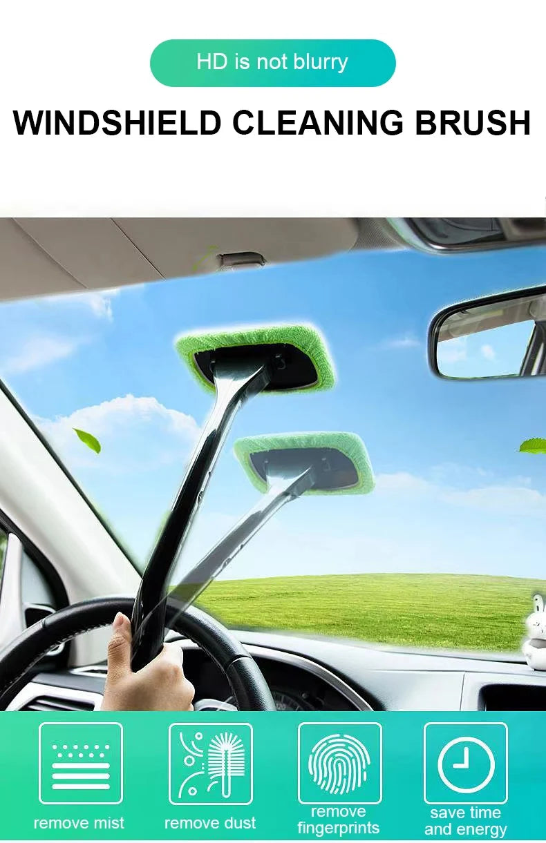 Car Window Cleaning Brush with Long Handle