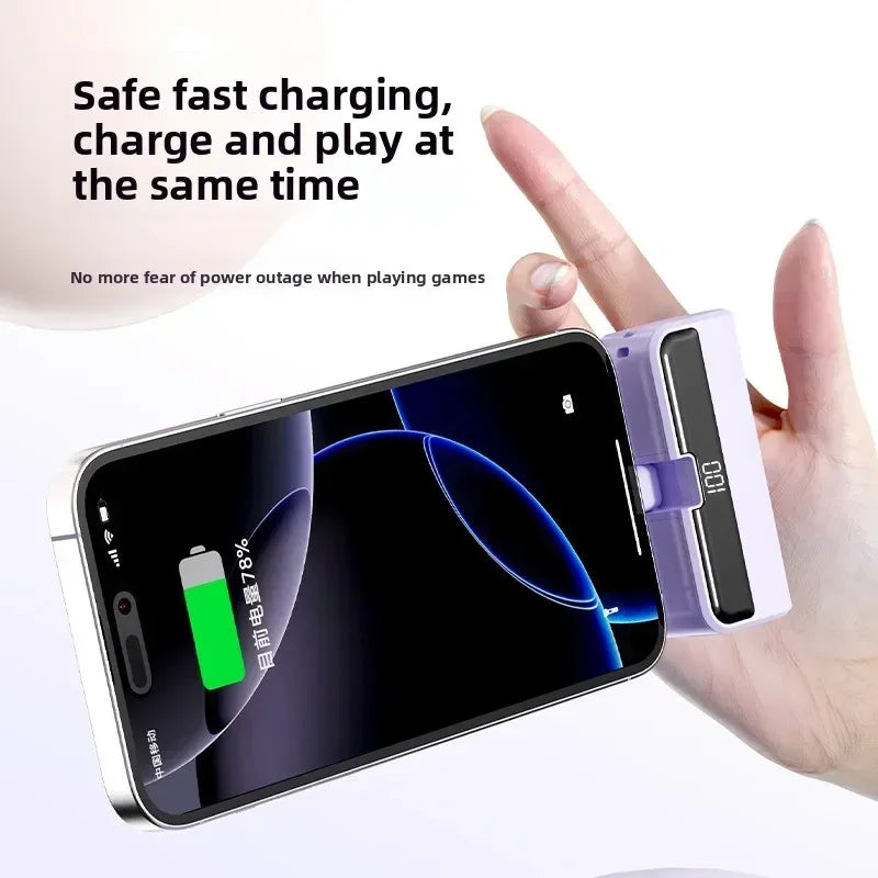 Mini Portable Power Bank with Digital Display & Phone Stand – Compact Charger