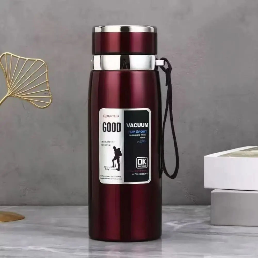 800/1000ml Stainless Steel Insulated Sports Thermos with Handle