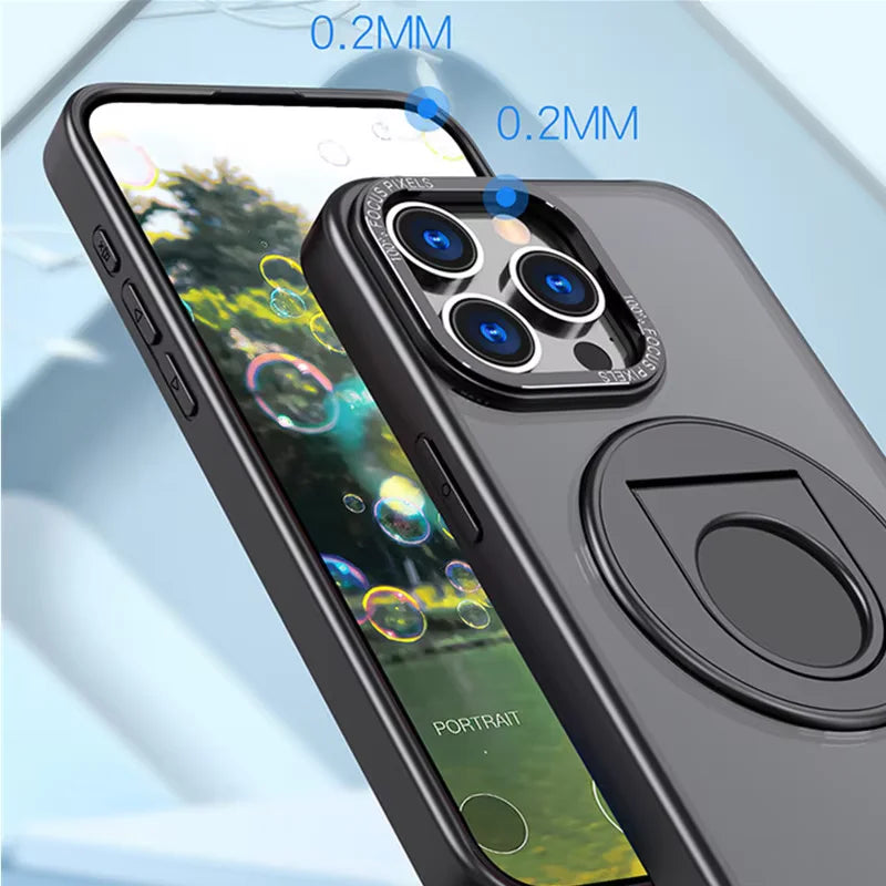 Magnetic Ring Kickstand iPhone Case – Fits iPhone 11 to 15