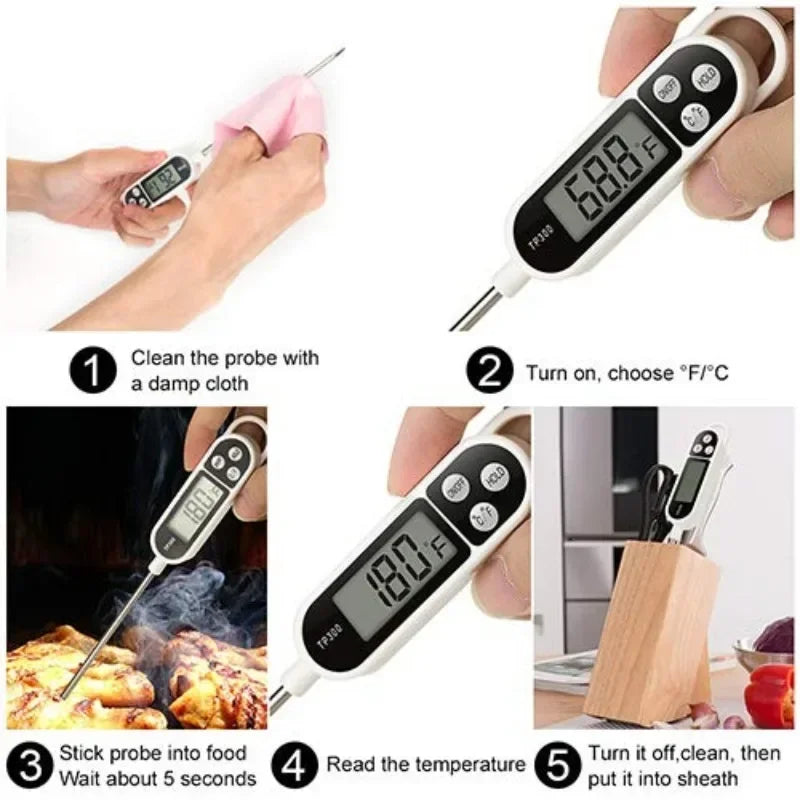 TP300 Digital Kitchen Thermometer with Food Probe
