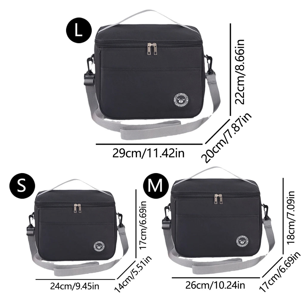 Large Insulated Lunch Bag with Shoulder Strap