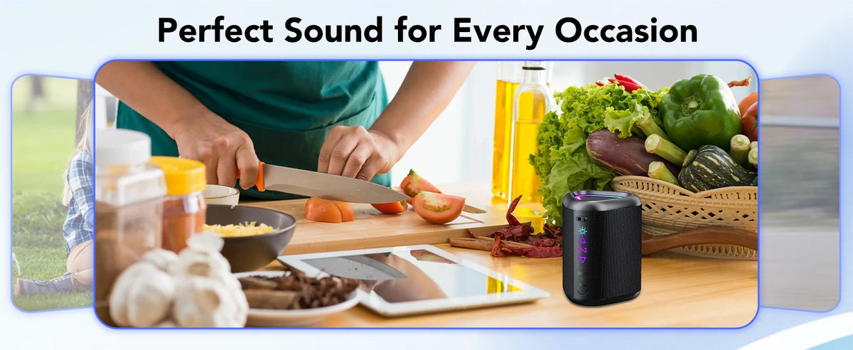 IPX7 Waterproof Portable Bluetooth Speaker – 24-Hour Playtime