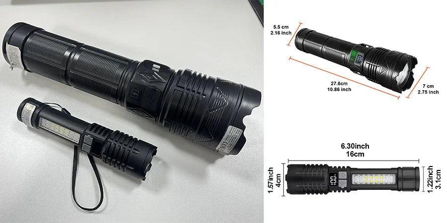 Ultra-Powerful Rechargeable Tactical Flashlight – Super Bright LED Outdoor Torch