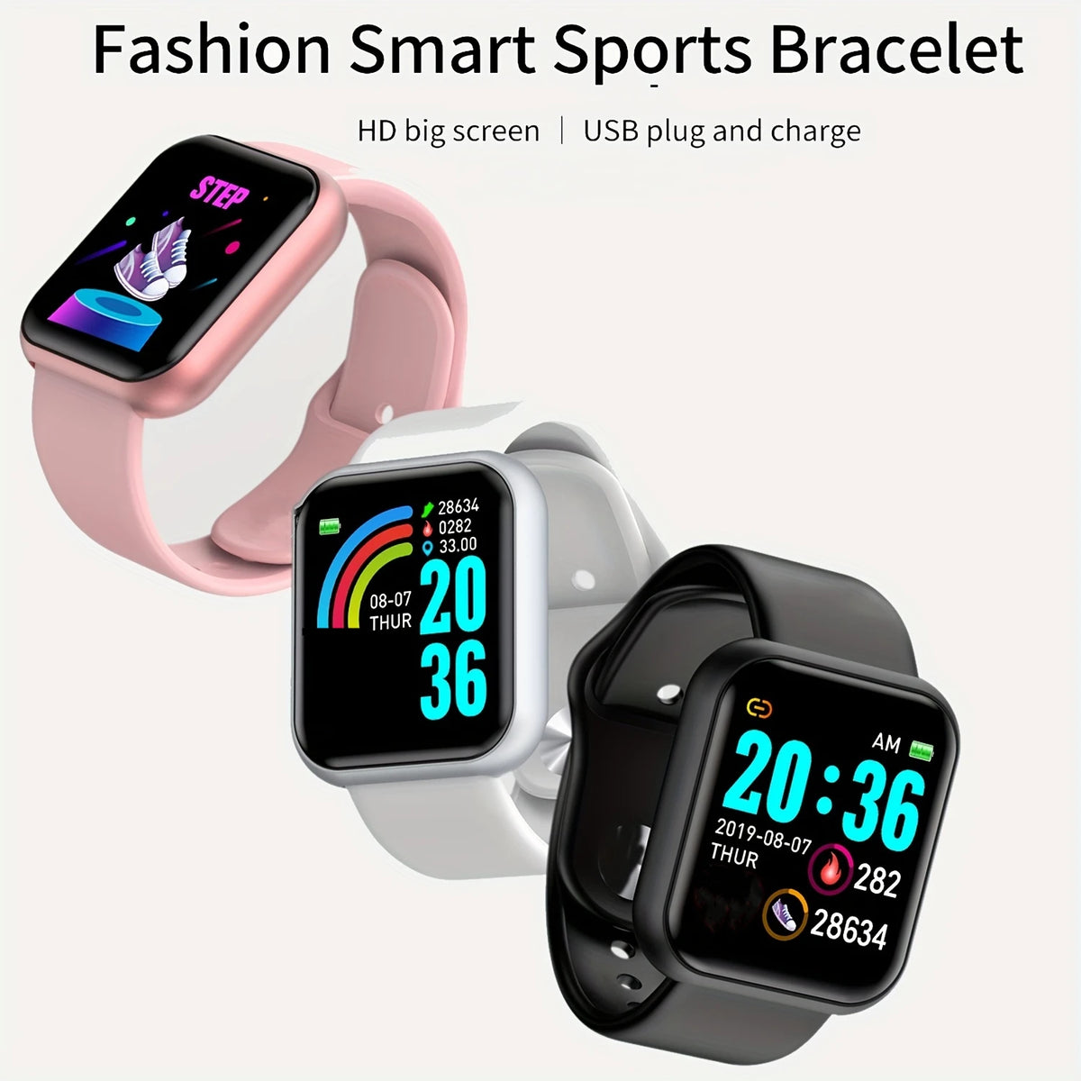 D13 Smart Fitness Watch – Sleep, Steps & Heart Rate Tracker