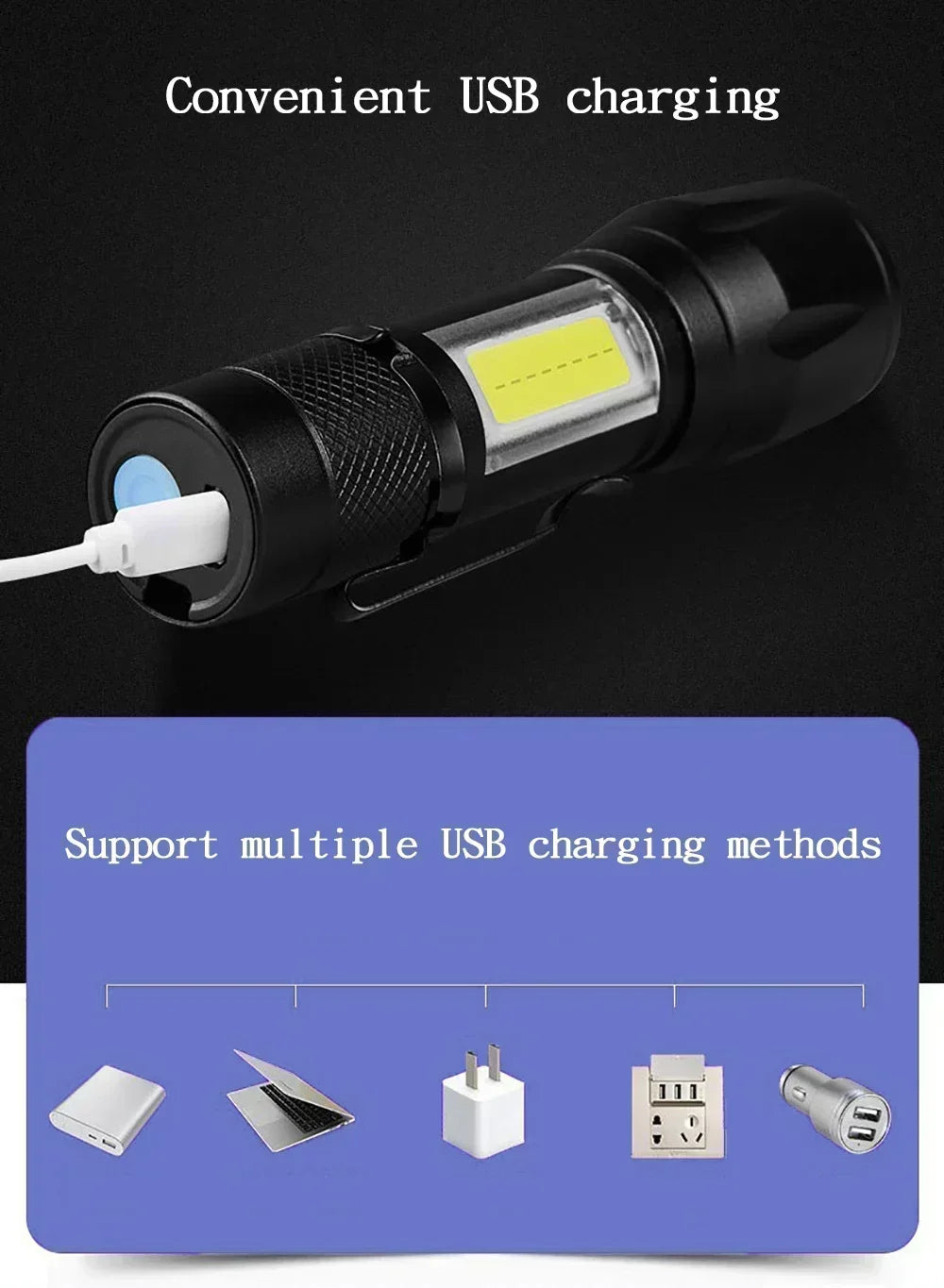 Super Bright Rechargeable LED Tactical Flashlight – Long Range Waterproof Torch