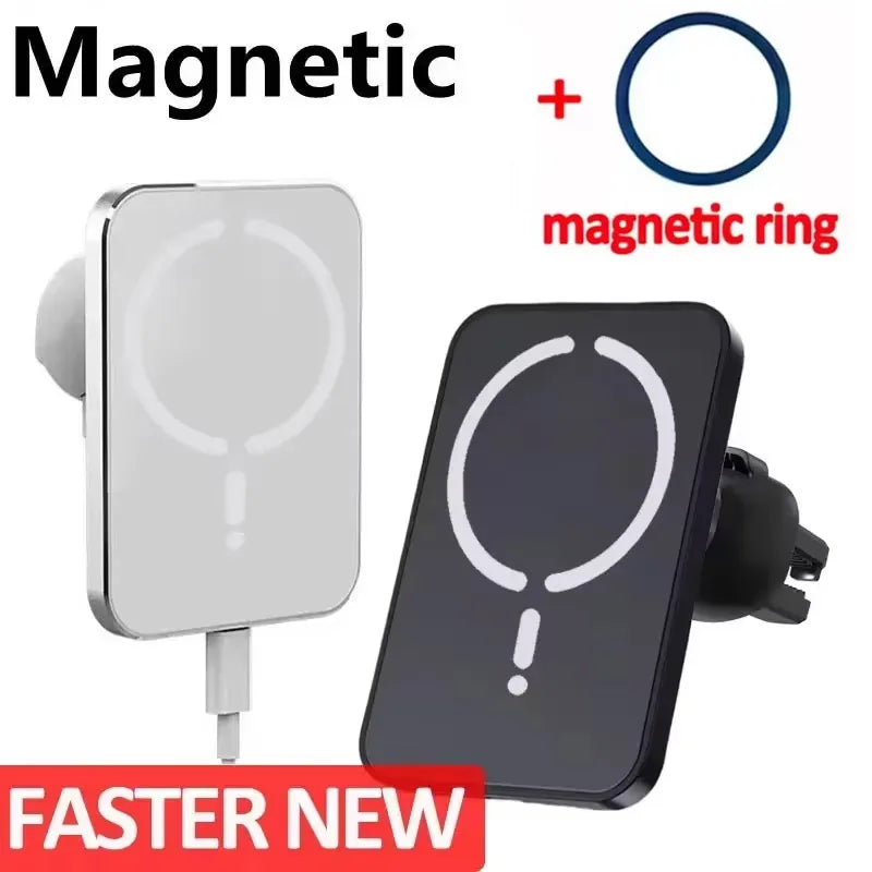 Magnetic Wireless Car Charger Mount – MagSafe Compatible, Air Vent Clip