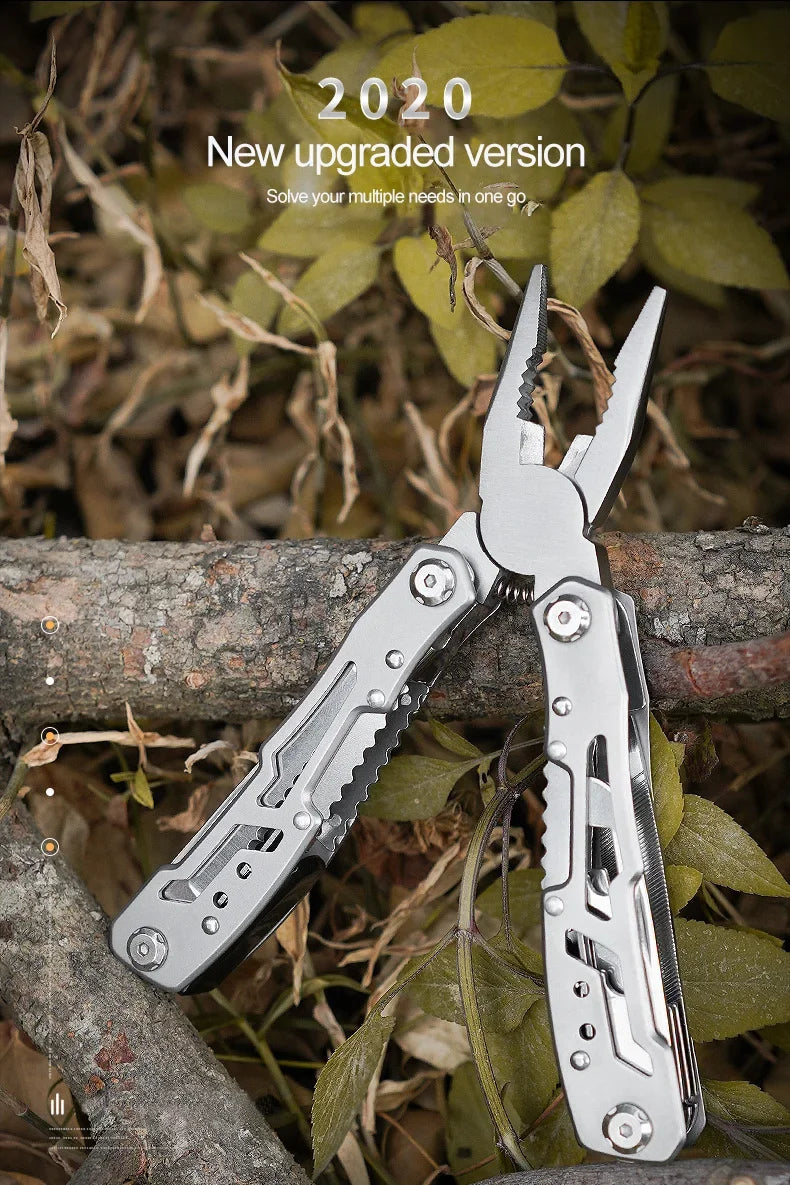 Folding Multi-Tool Pliers – Stainless Steel Portable Combination Tool for Camping & Survival