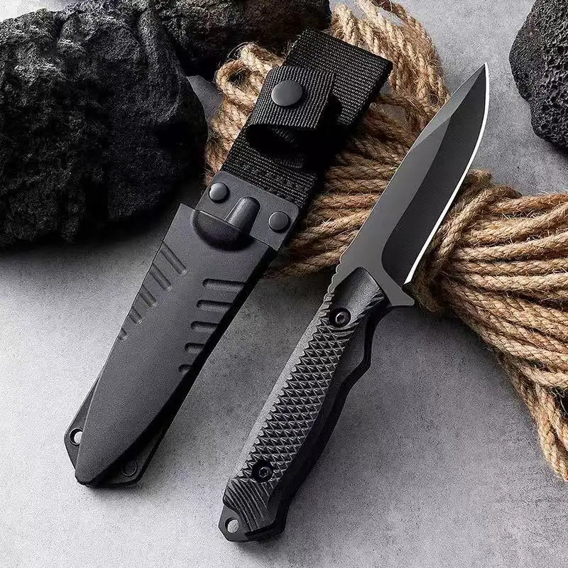 Fixed Blade Camping Knife with Sheath – High-Hardness Stainless Steel Outdoor Utility Knife