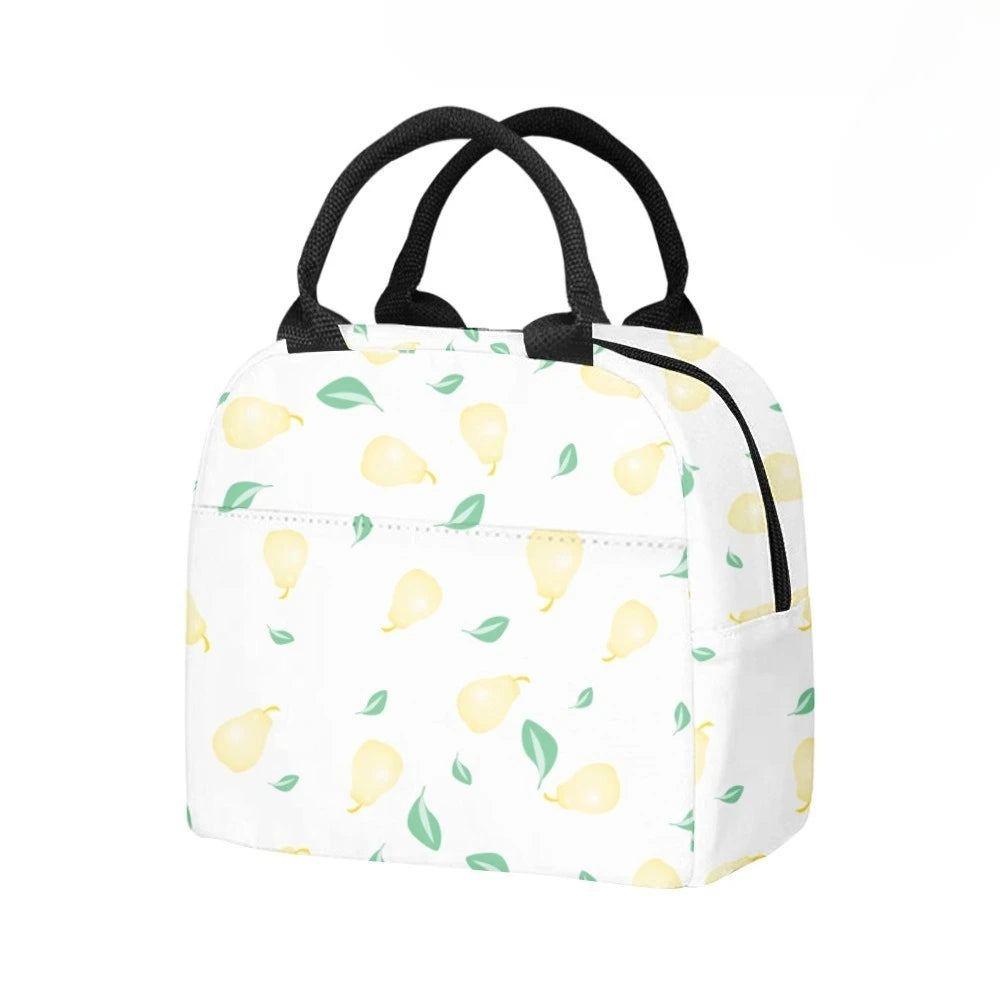 Fruits Juicy Sustainable Insulated Lunch Bag Side Pocket Waterproof Reusable Office Easy Clean Design for Work School Picnics