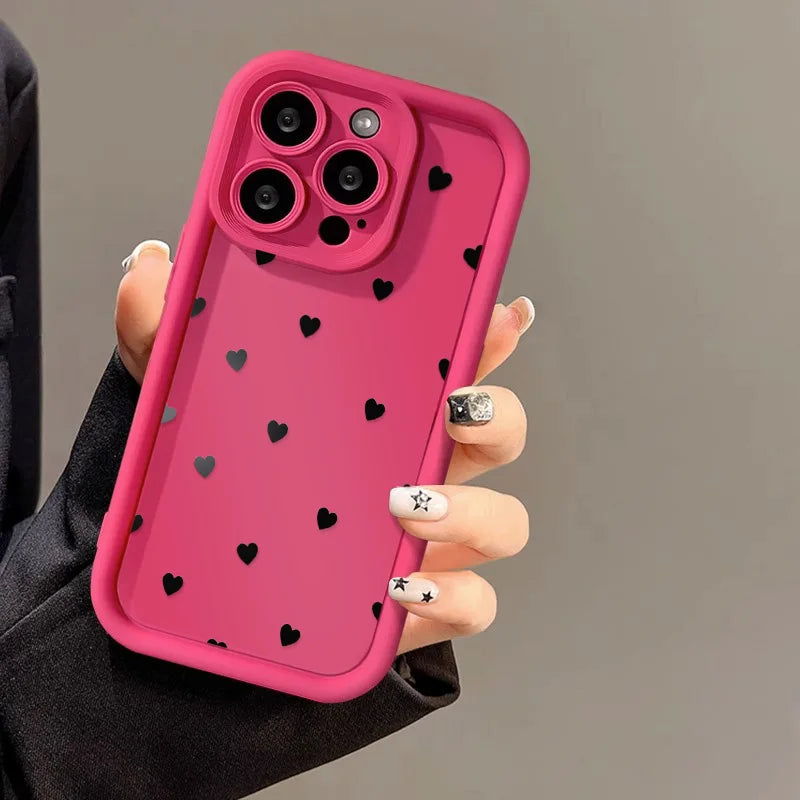 Love Heart Silicone iPhone Case – Fits iPhone 8 through iPhone 17 Pro Max