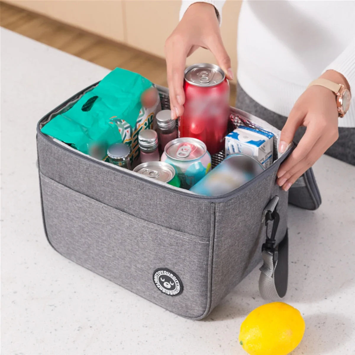 Large Insulated Lunch Bag with Shoulder Strap