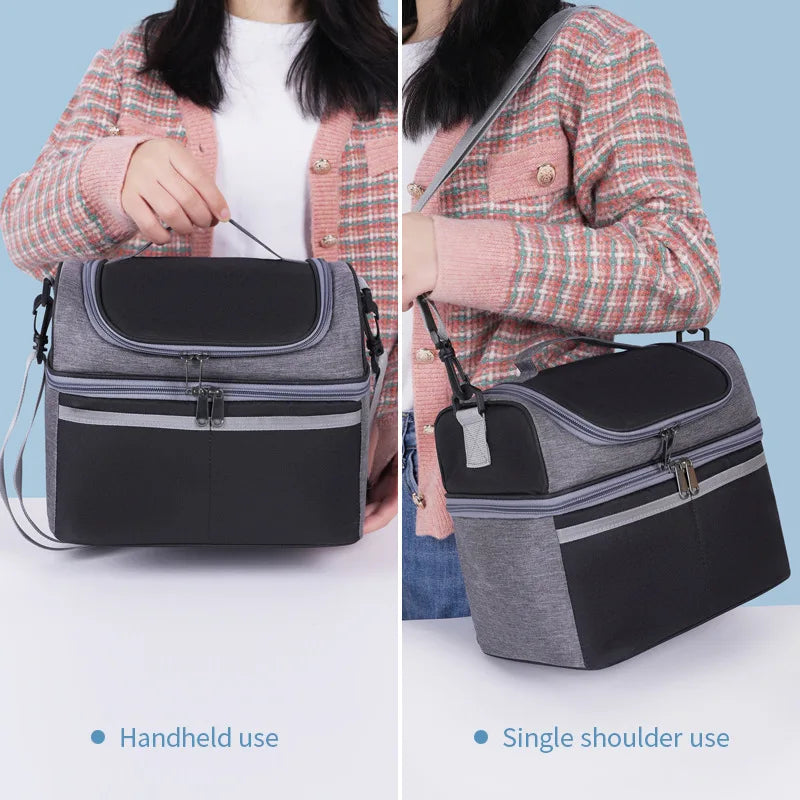 Lunch Box for Men Outdoor Heavy Duty Lunch Bags Work Leakproof Insulated Durable Thermal Cooler Bag Meal Camping Picnic