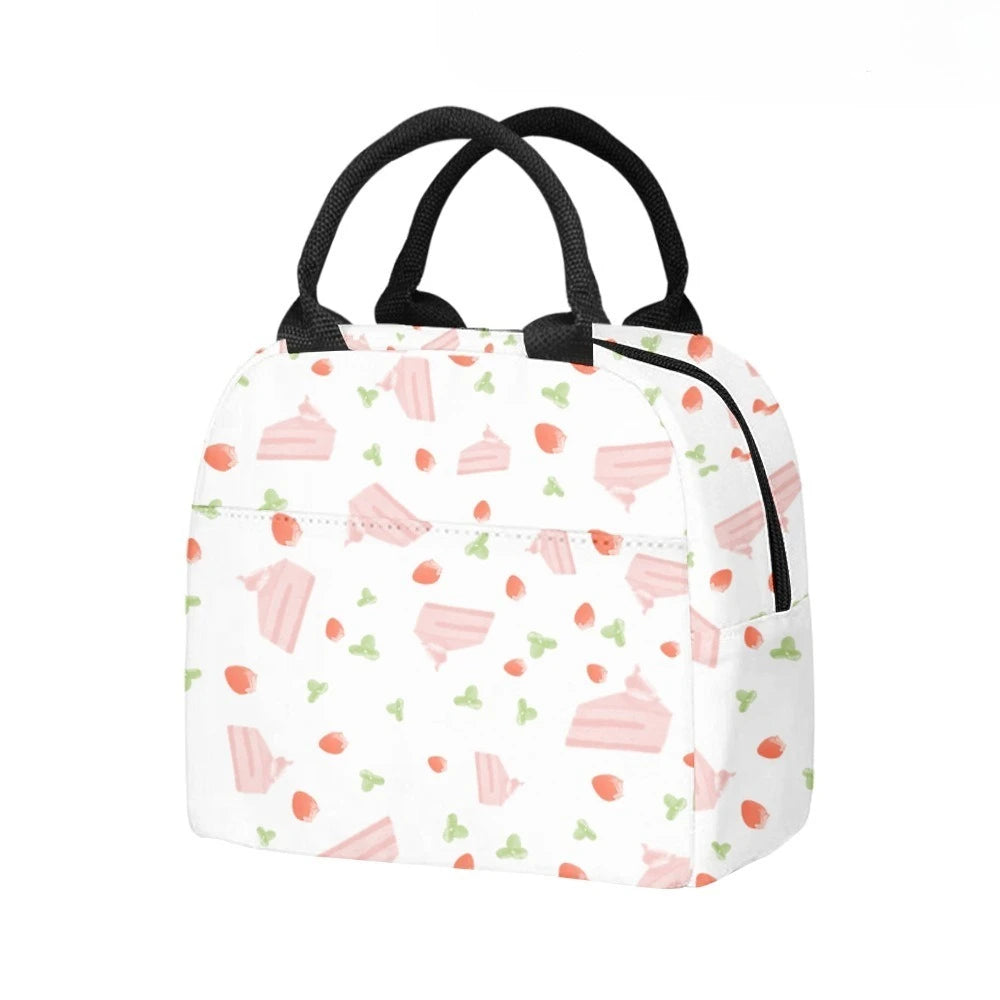 Fruits Juicy Sustainable Insulated Lunch Bag Side Pocket Waterproof Reusable Office Easy Clean Design for Work School Picnics