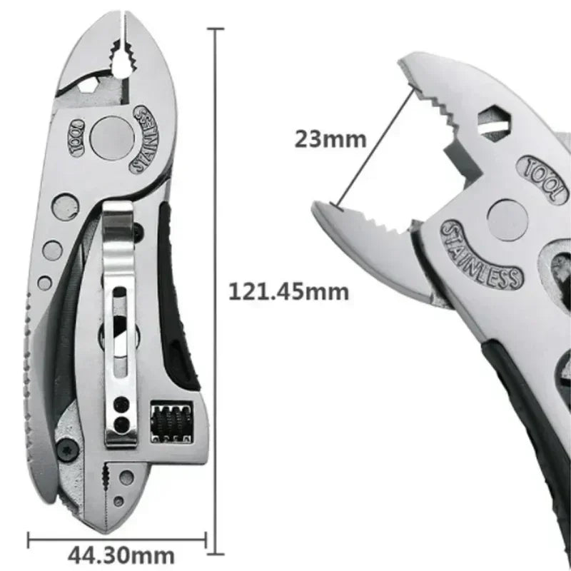Outdoor Survival Multi-Tool Kit – Adjustable Spanner, Pliers, Pocket Knife & Screwdriver Set