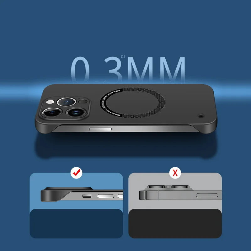 Ultra-Thin Matte Magnetic iPhone Case – Fits iPhone 14 to 17