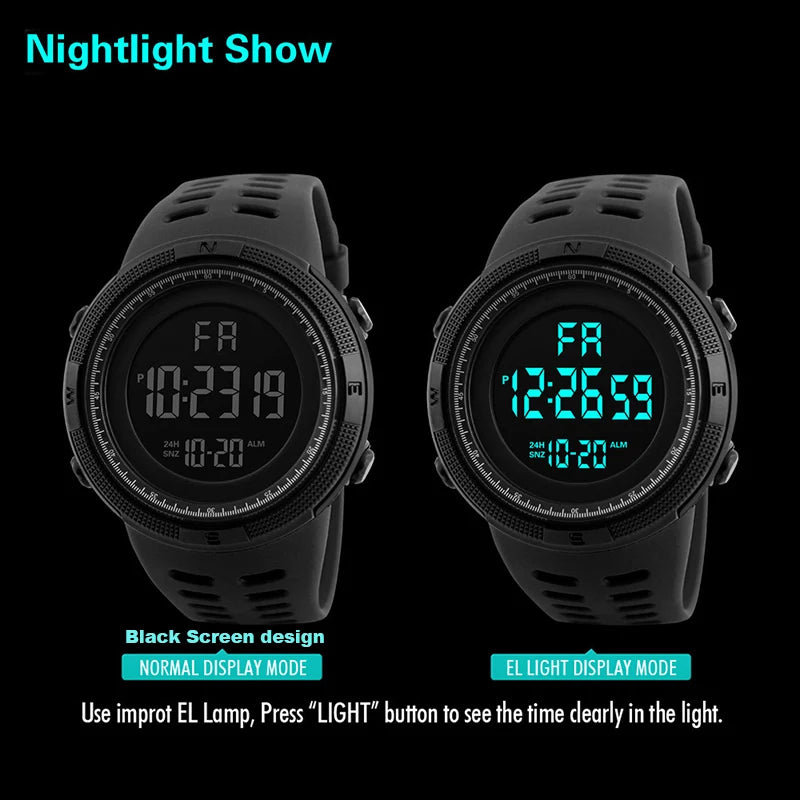 Digital Sport Watch with Stopwatch, Alarm & Backlight