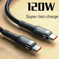 120W USB-C to USB-C Fast Charging Cable – Compatible with Samsung S24, S23 & More
