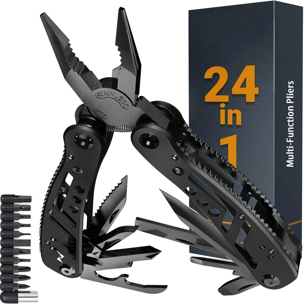24-in-1 Professional Multitool Pliers – Survival & Hunting Gift for Men