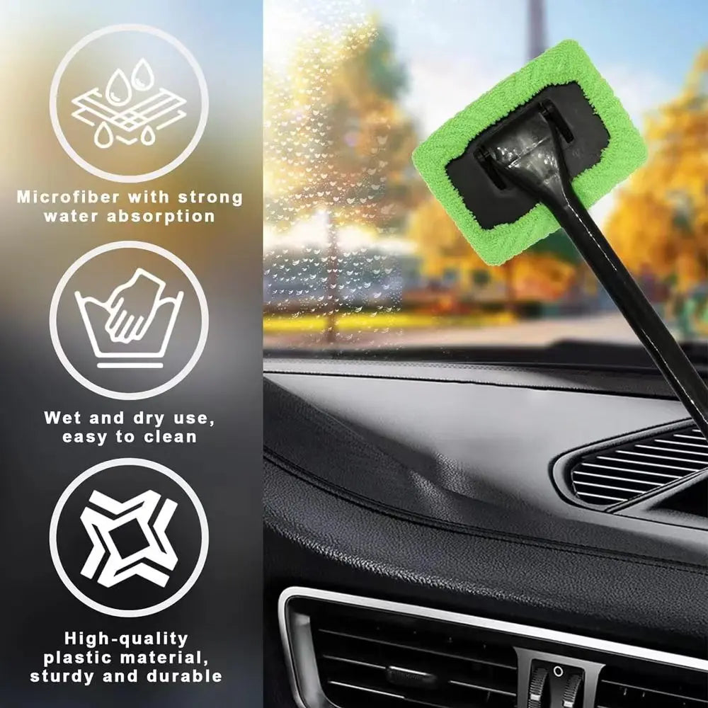 Car Window Cleaning Brush with Long Handle
