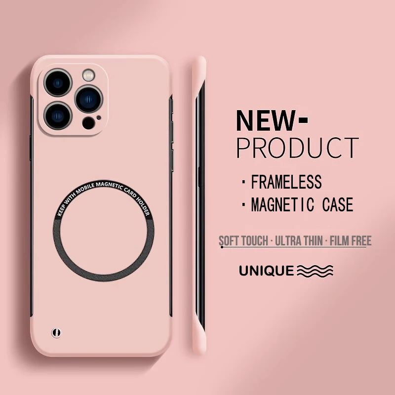 Ultra-Thin Matte Magnetic iPhone Case – Fits iPhone 14 to 17