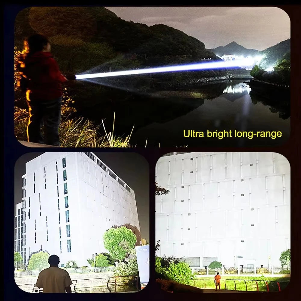 Super Bright Rechargeable LED Tactical Flashlight – Long Range Waterproof Torch