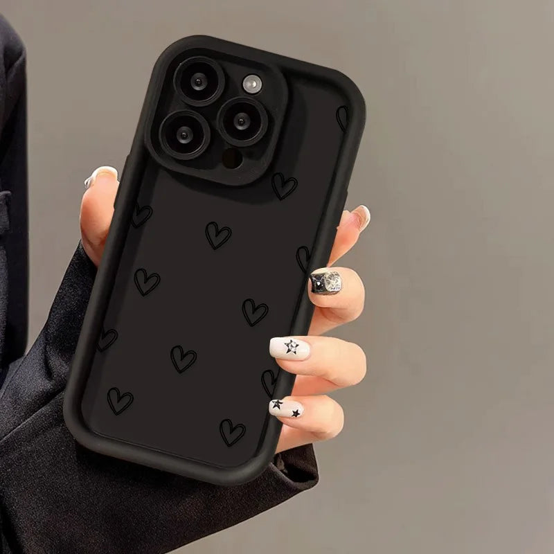 Love Heart Silicone iPhone Case – Fits iPhone 8 through iPhone 17 Pro Max