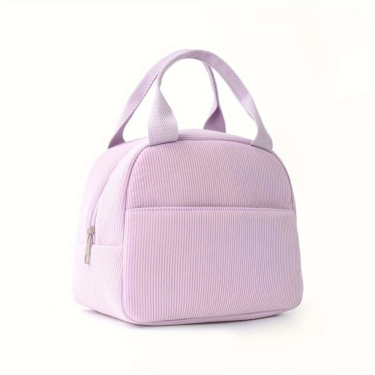 Corduroy Lunch Bag for Women Men Cute Lunch Bag Insulated Lunch Box with Reusable Lunchbag for Work, Picnic, Beach or Travel
