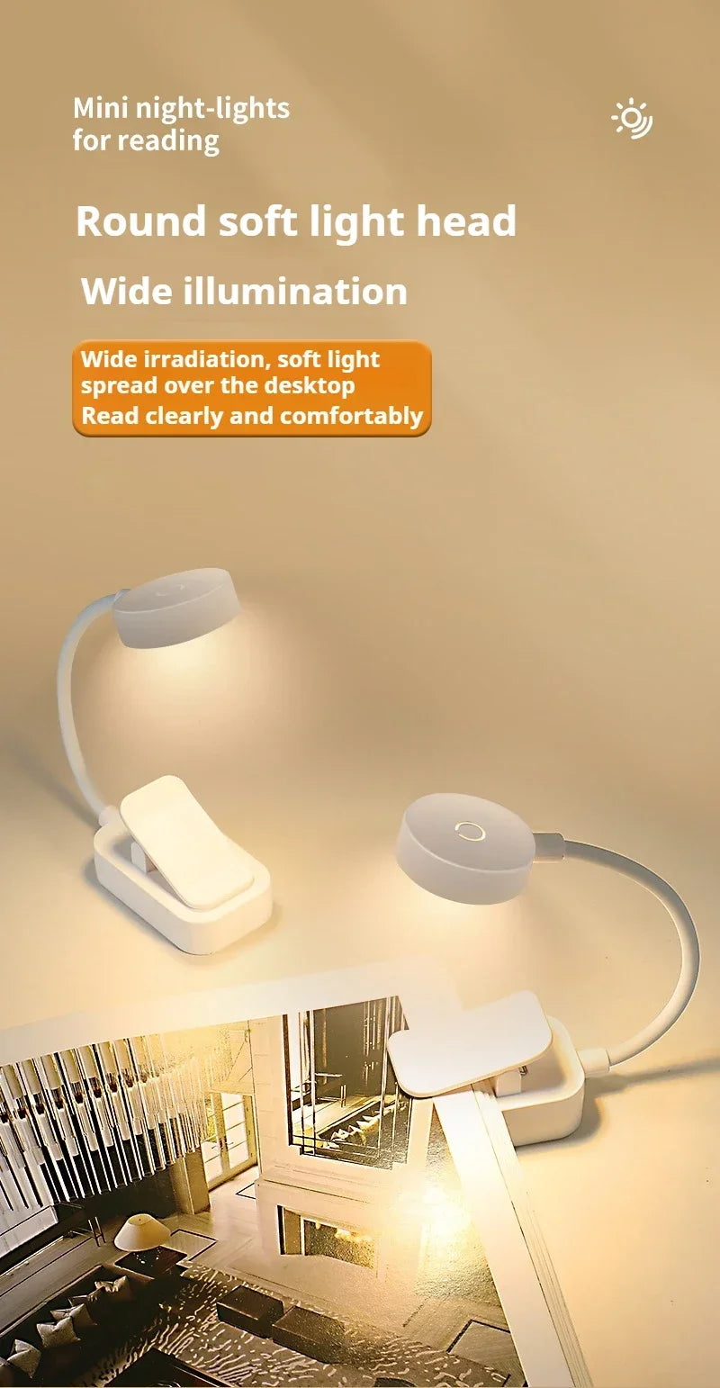 Clip-On LED Desk Lamp – Gooseneck, Memory Function, 3 Modes, Eye Protection