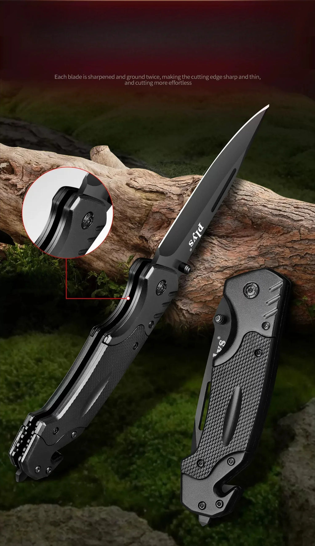Multifunctional Folding Pocket Knife – High-Hardness Blade for Camping & Outdoor Use