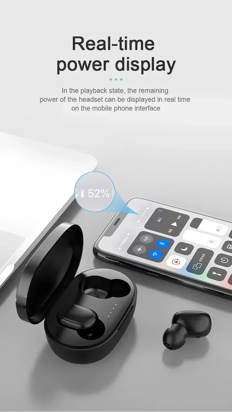 A6S TWS Bluetooth Sport Earbuds – Wireless, Bass-Boosted & Sweat-Proof