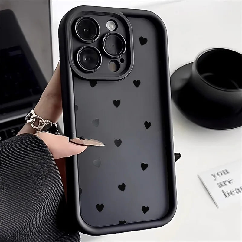 Love Heart Silicone iPhone Case – Fits iPhone 8 through iPhone 17 Pro Max