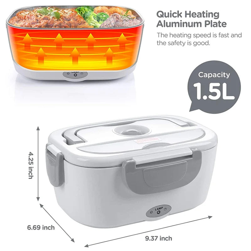1.5L Electric Heated Lunch Box – Office & Car Options