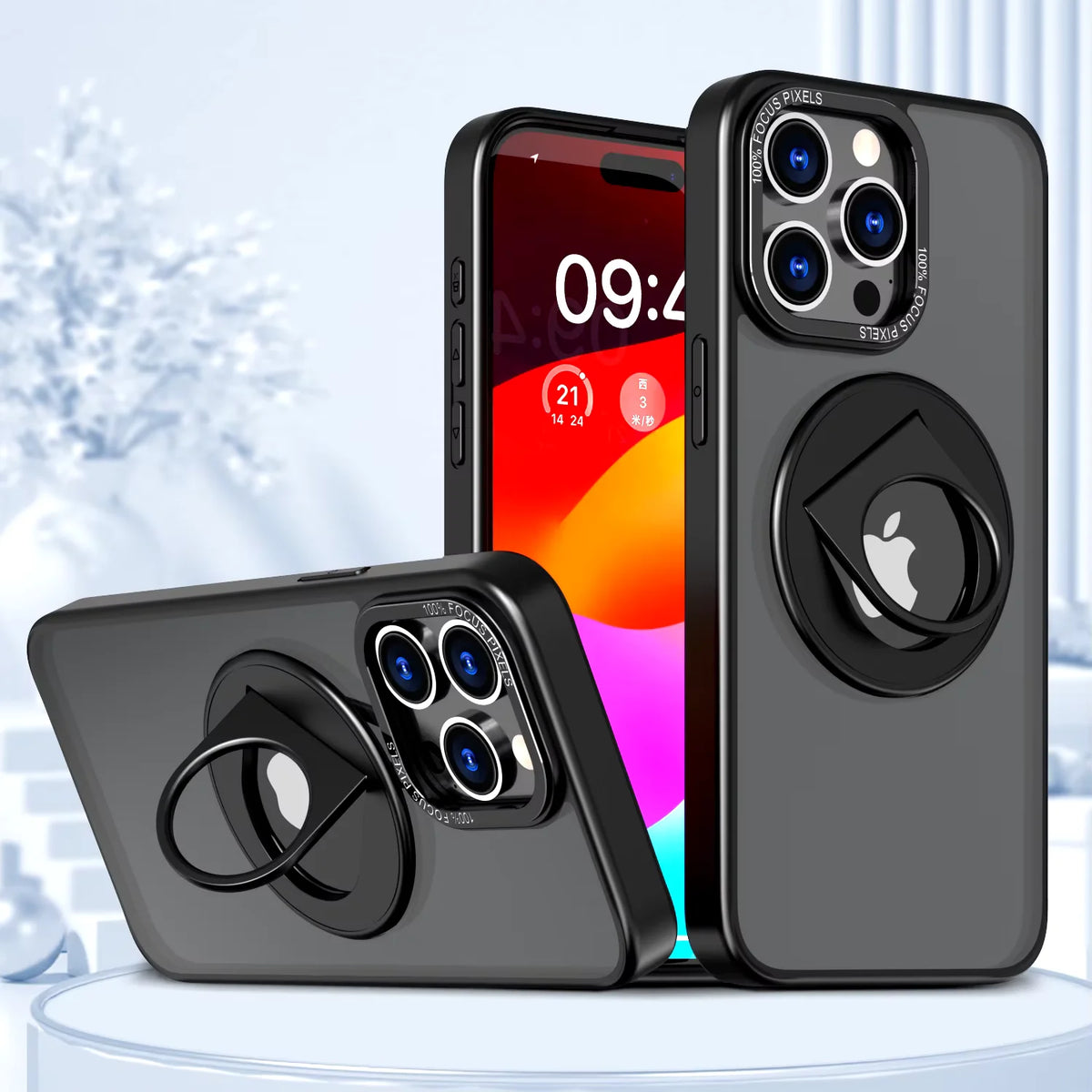 Magnetic Ring Kickstand iPhone Case – Fits iPhone 11 to 15