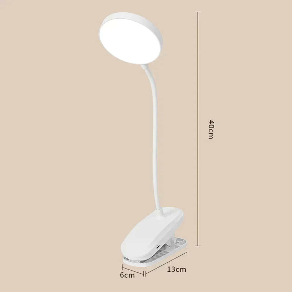 Clip-On LED Desk Lamp – Gooseneck, Memory Function, 3 Modes, Eye Protection