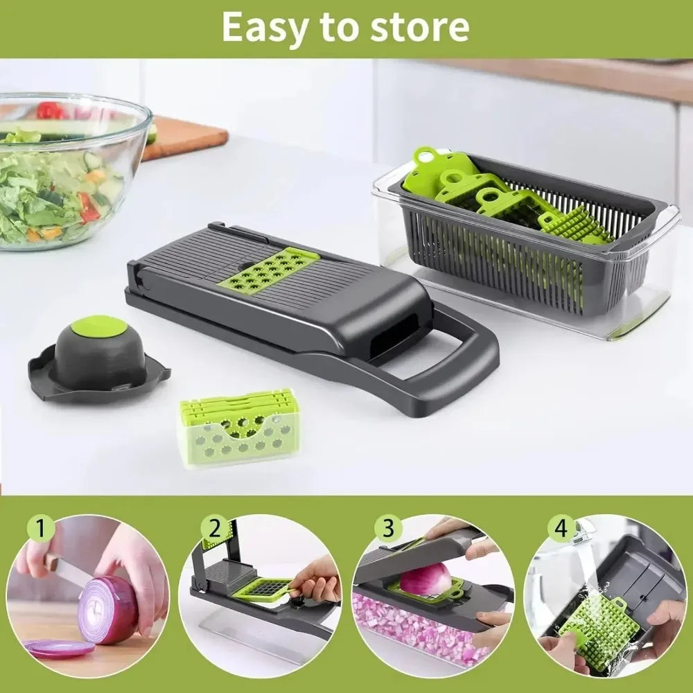 Multi-Function Vegetable Chopper, Slicer & Dicer