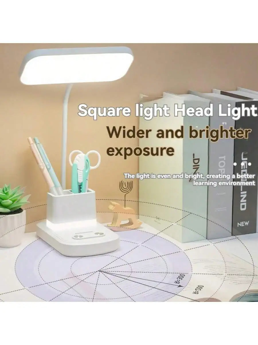 LED Desk Lamp – 3 Color Temperatures, Dimmable & USB Charging