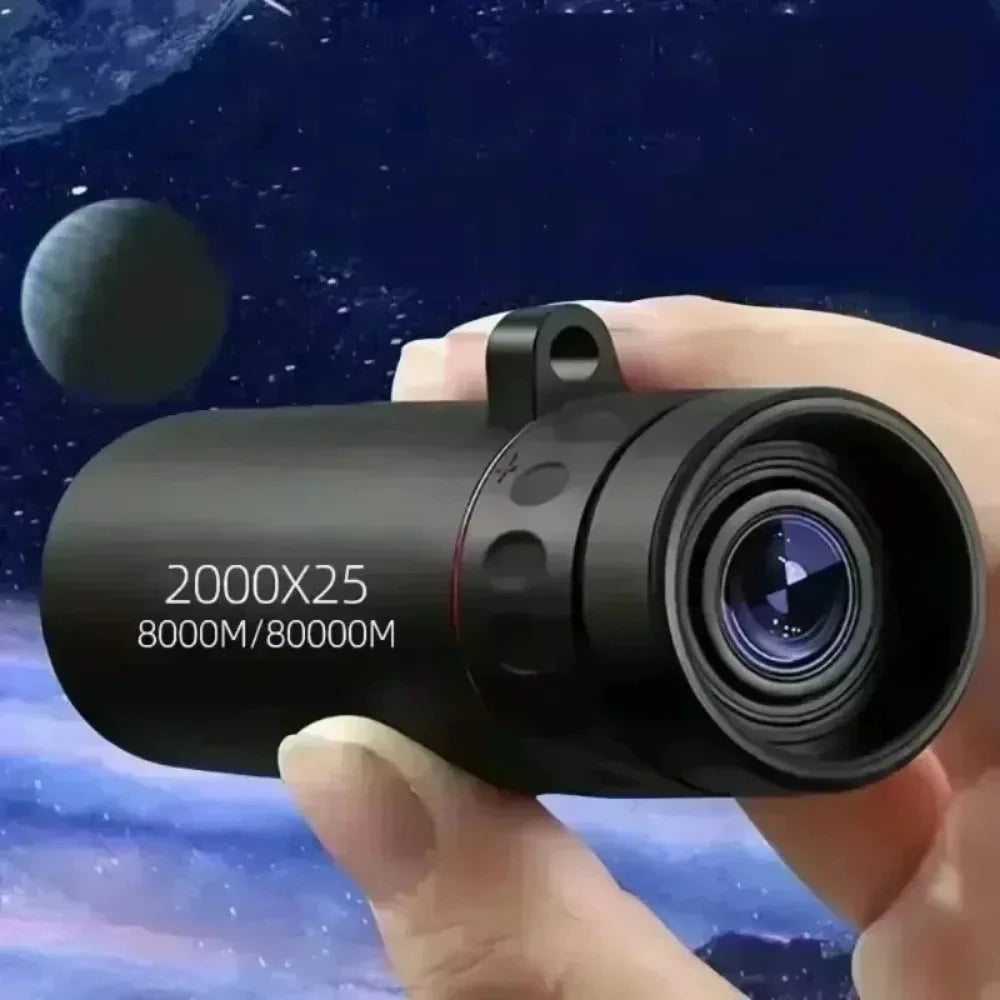 8x Portable Monocular Telescope with Phone Holder