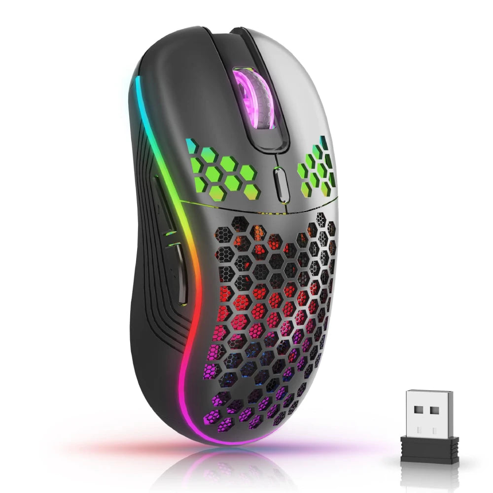 Rechargeable Wireless RGB Mouse with Adjustable DPI