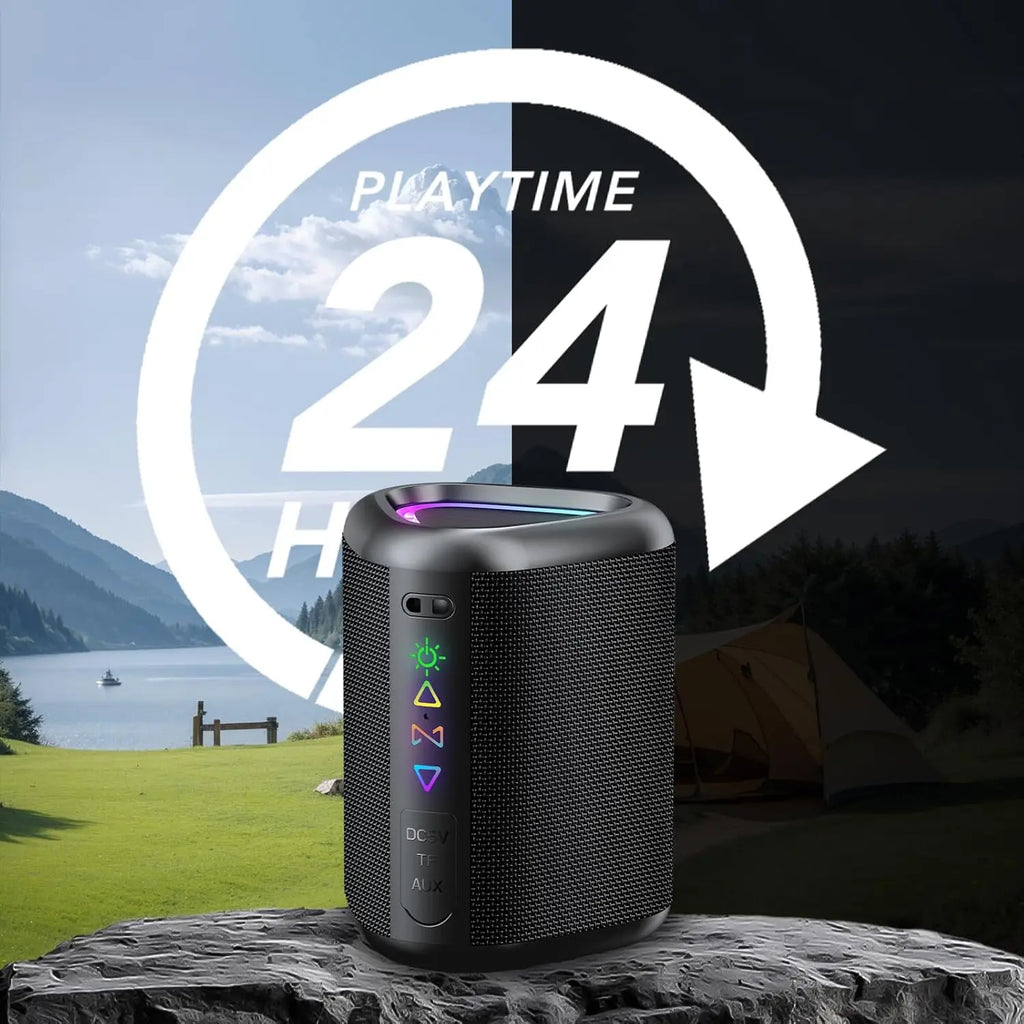 IPX7 Waterproof Portable Bluetooth Speaker – 24-Hour Playtime