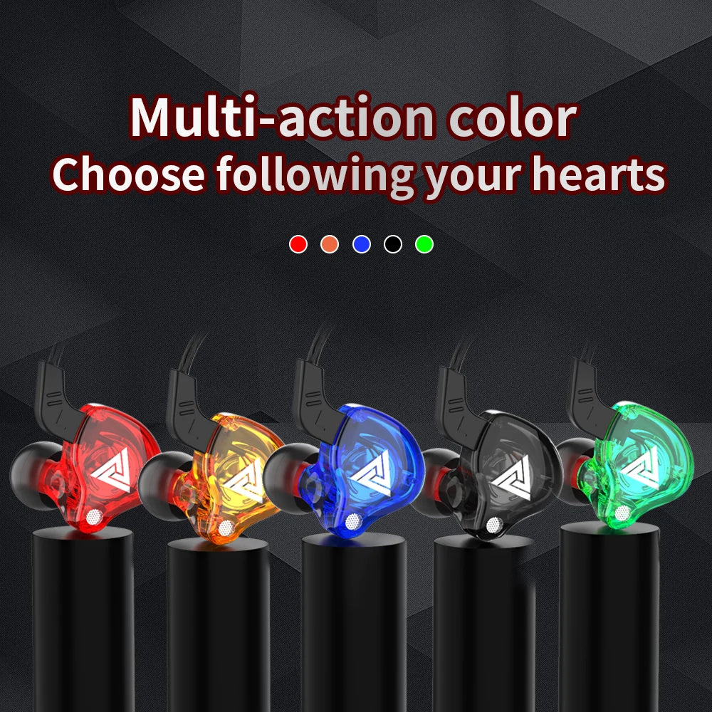 QKZ AK6 Wired Earphones – Deep Bass HiFi In-Ear Headphones