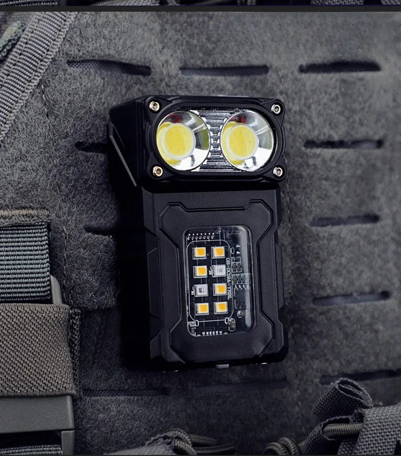 Tactical Mini EDC Flashlight – Rechargeable LED with MOLLE Clip