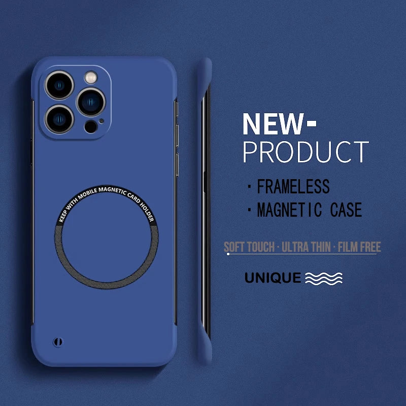 Ultra-Thin Matte Magnetic iPhone Case – Fits iPhone 14 to 17