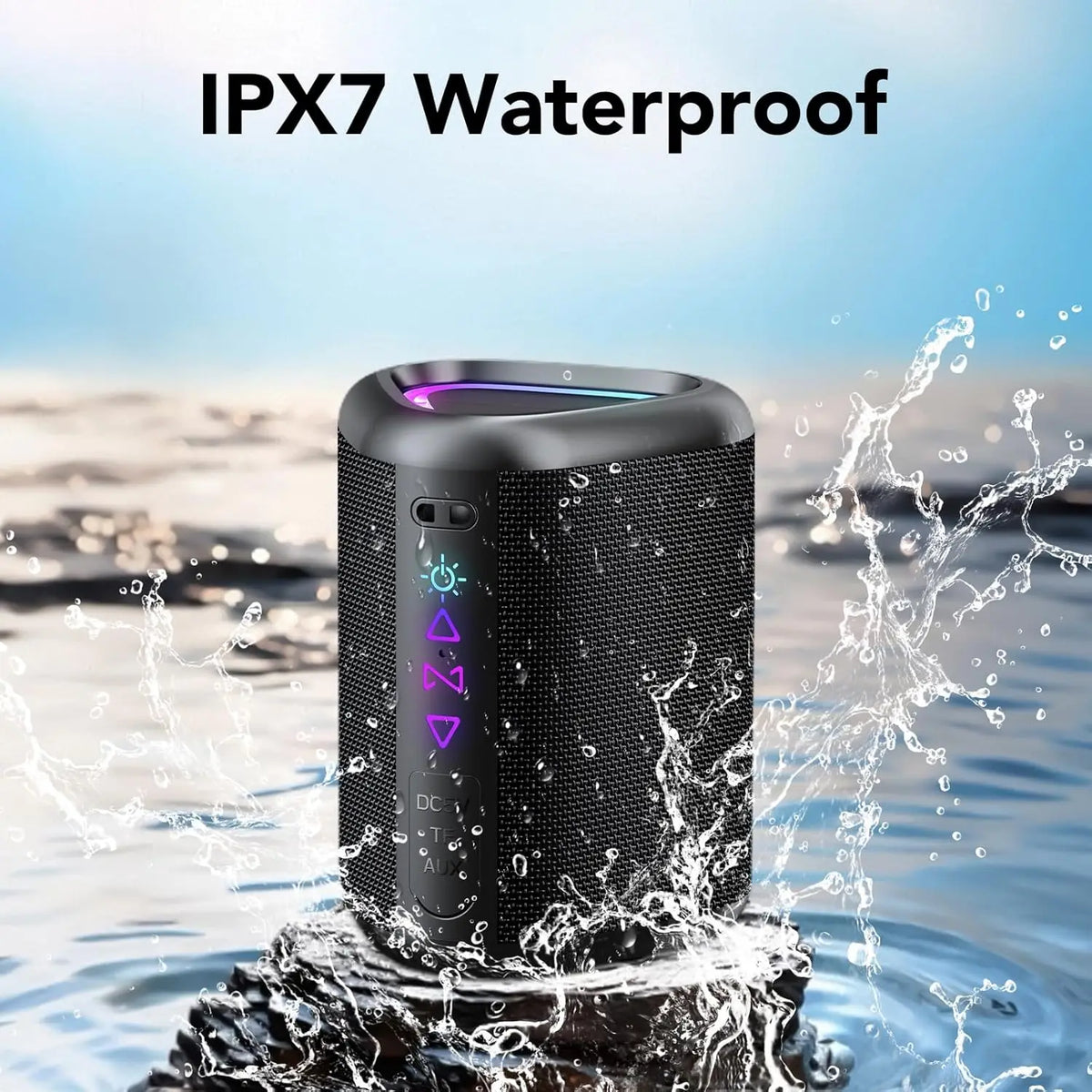 IPX7 Waterproof Portable Bluetooth Speaker – 24-Hour Playtime