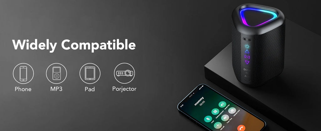 IPX7 Waterproof Portable Bluetooth Speaker – 24-Hour Playtime