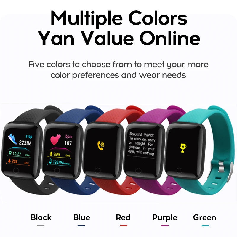 Bluetooth Smartwatch with Fitness Tracking & Music Control