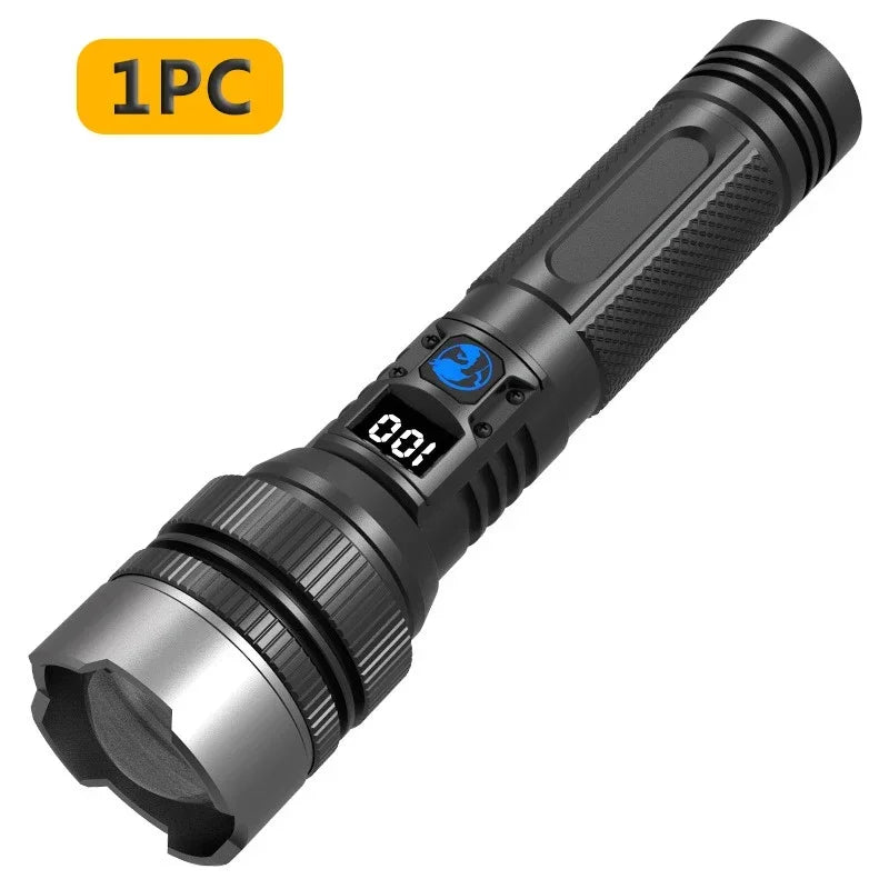 Super Bright Waterproof Tactical Flashlight – Rechargeable LED Torch