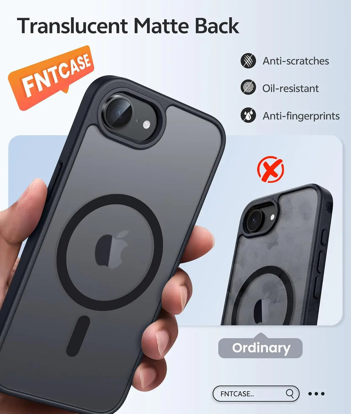Magnetic Matte iPhone 16e / 17e Case – With Screen Protector Included