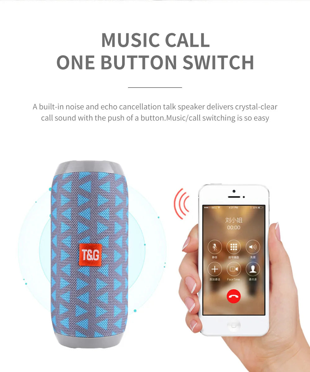 Waterproof Outdoor Bluetooth Speaker – TF Card & FM Radio Included