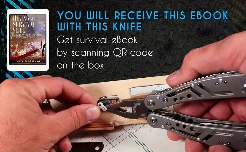 24-in-1 Multitool – Pliers, Knife & 11 Bits for Camping, Backpacking & Survival